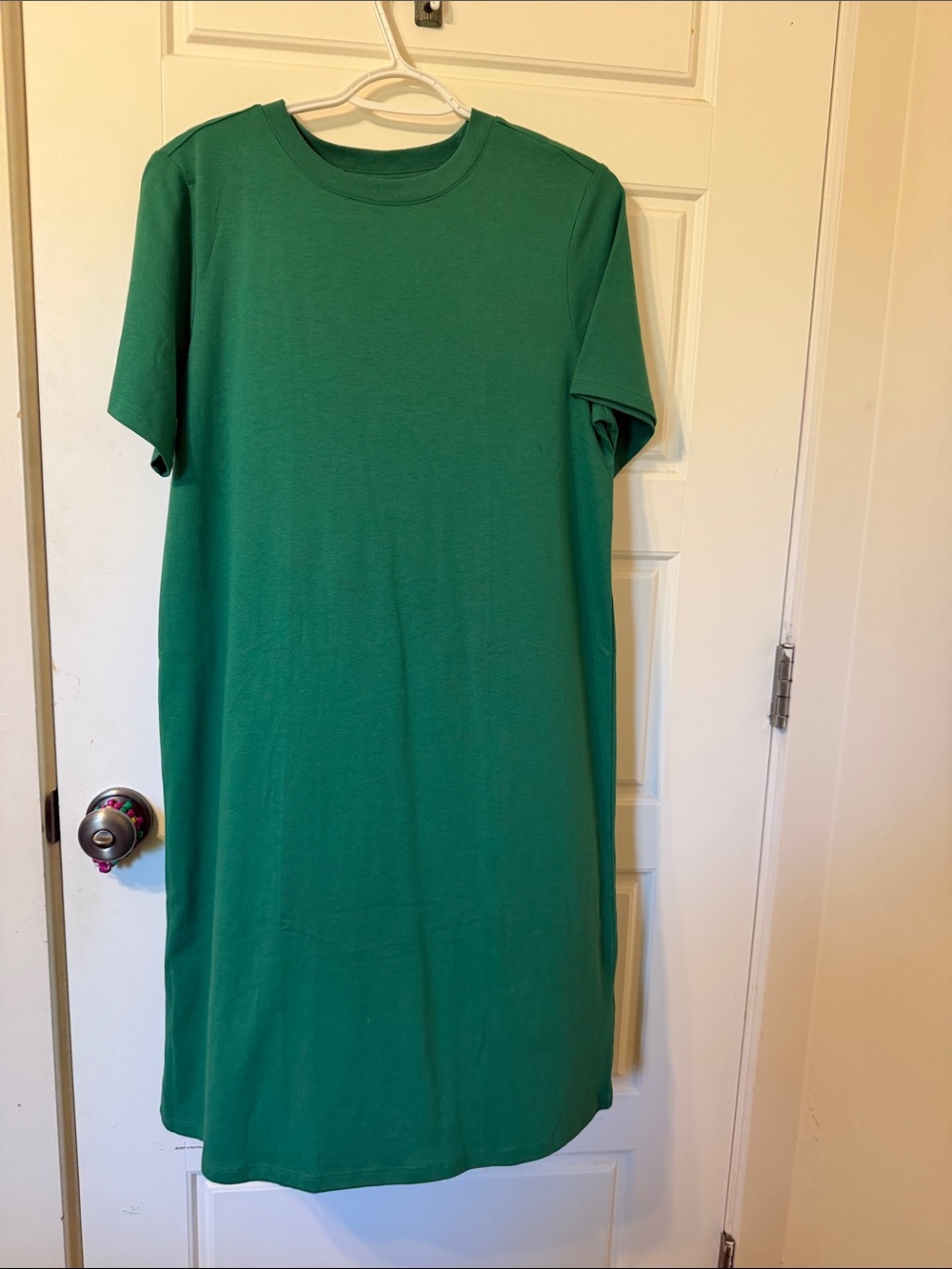 Old Navy Emerald Green Short Sleeve Mid T-Shirt Dress